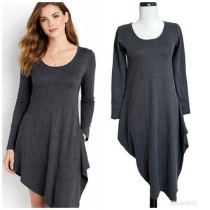Vintage Heyne Bogut dress size S gray Asymmetrical